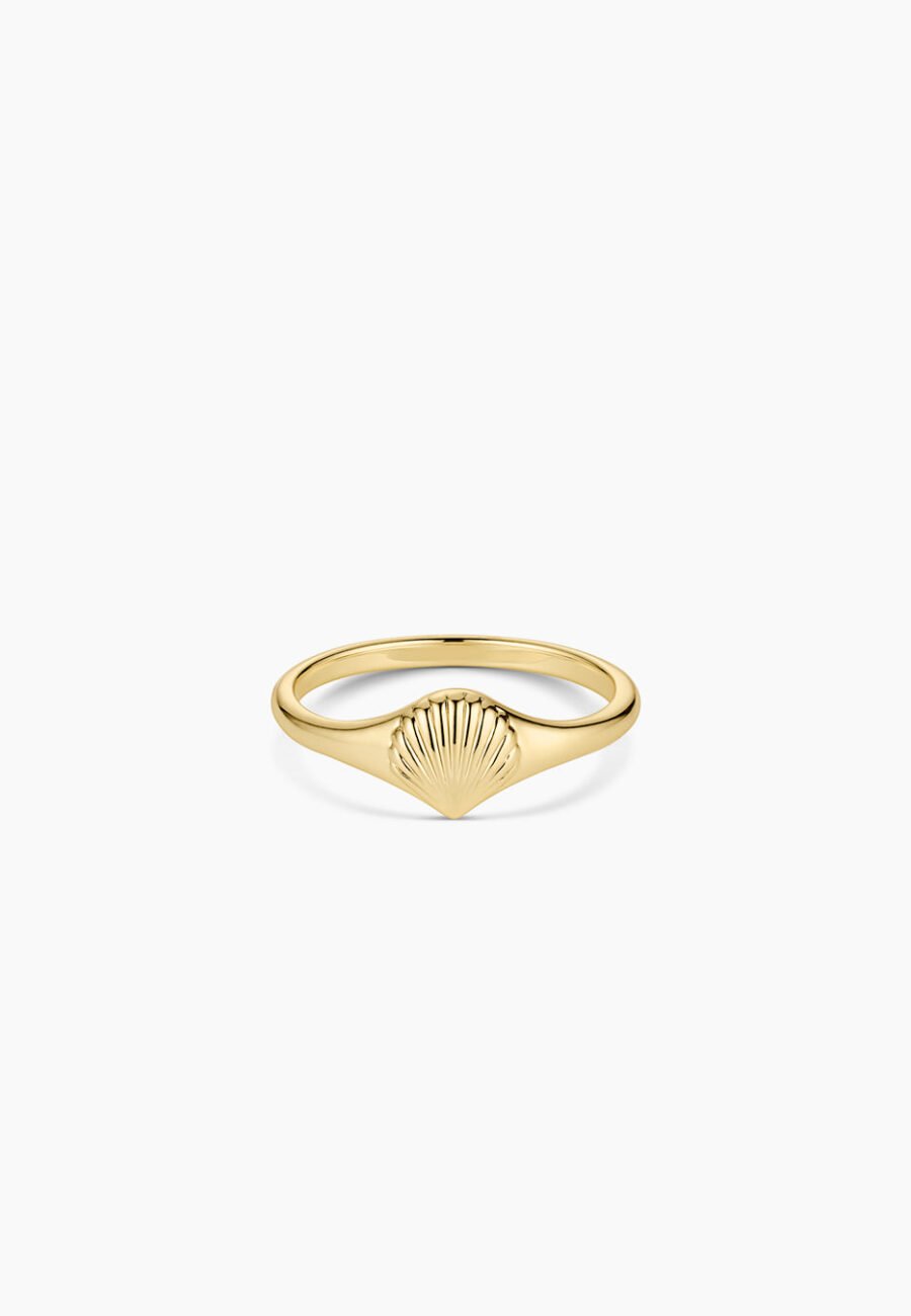 Scallop Mini Signet Ring