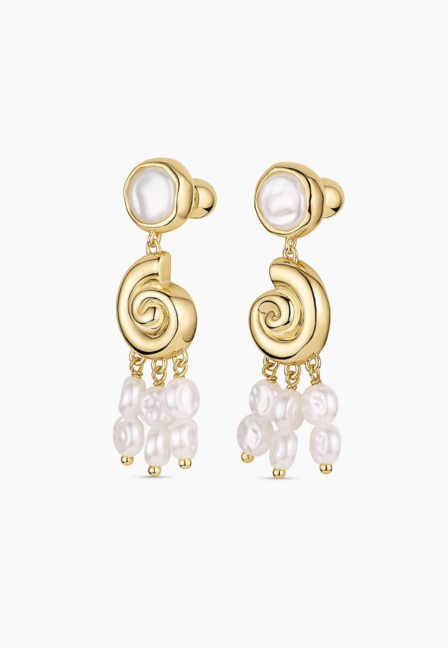 Reese Pearl Nautilus Earrings